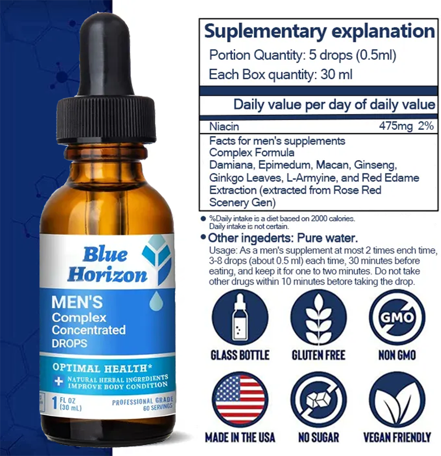 【⚽️🔥Last day 80% off💰】Blue Horizon Men's Complex Concentrated Vitamin Drops [🚀Free shipping+cash on delivery🚀]